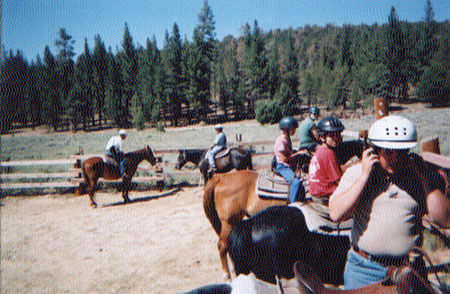 Some rode horses at the ranch